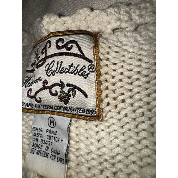 1995 Vtg Heirloom Collectibles Scarecrow PUMPKINS Women's M Sweater Fall Autumn - Picture 8 of 12